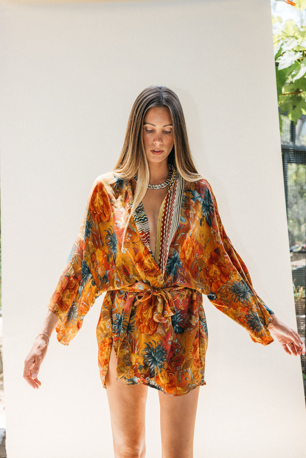 Kimono Wrap Dress - Dove