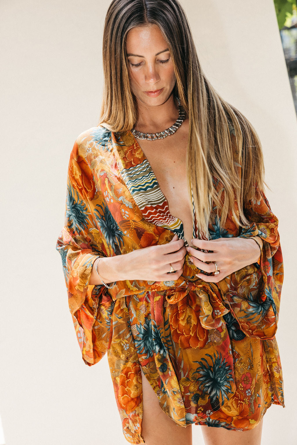Kimono Wrap Dress - Dove
