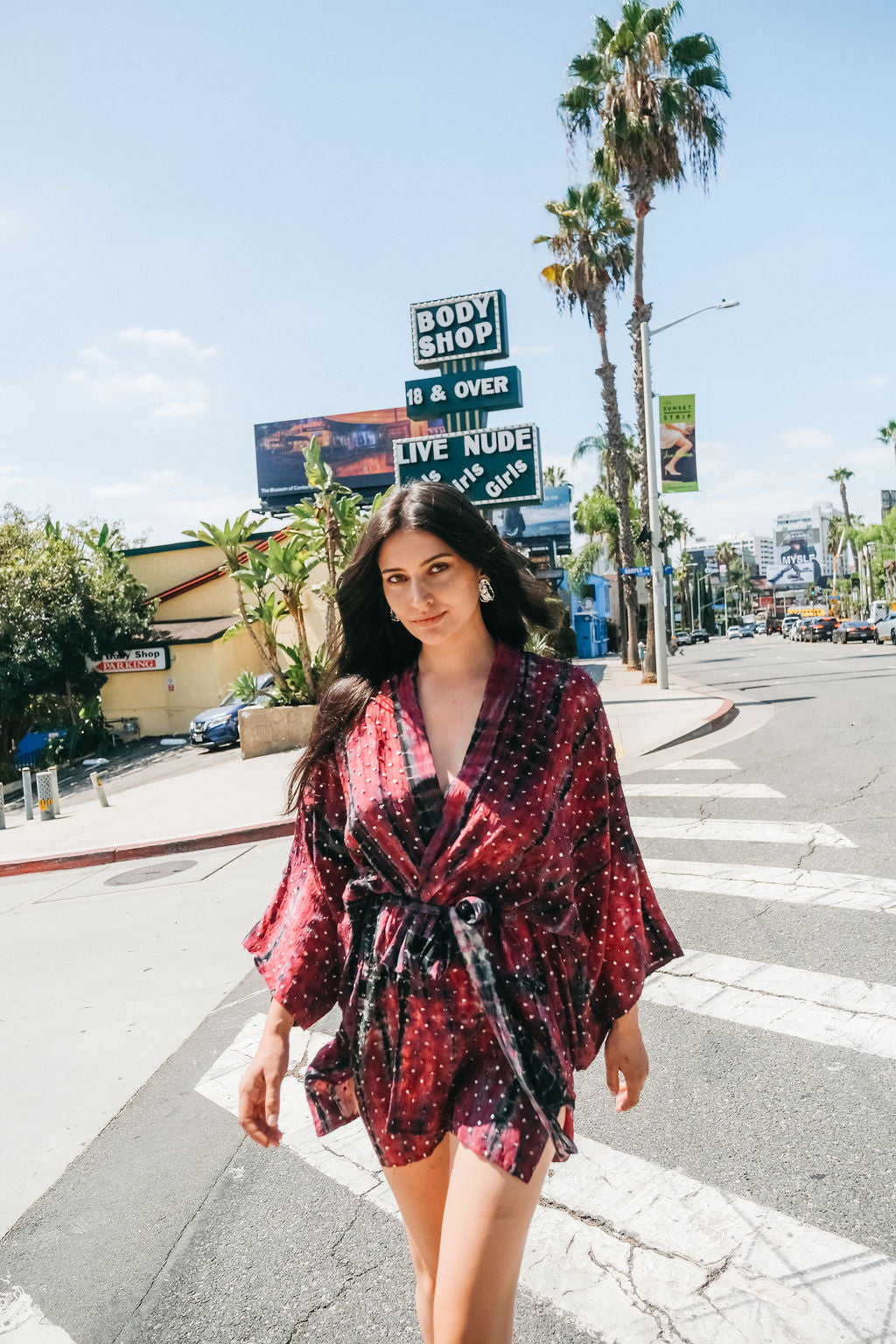 Kimono Wrap Dress - Sunset