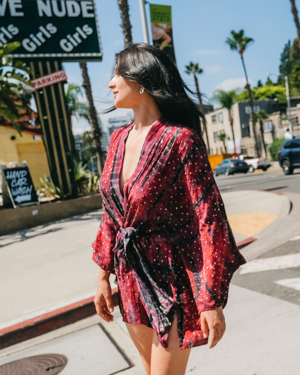 Kimono Wrap Dress - Sunset