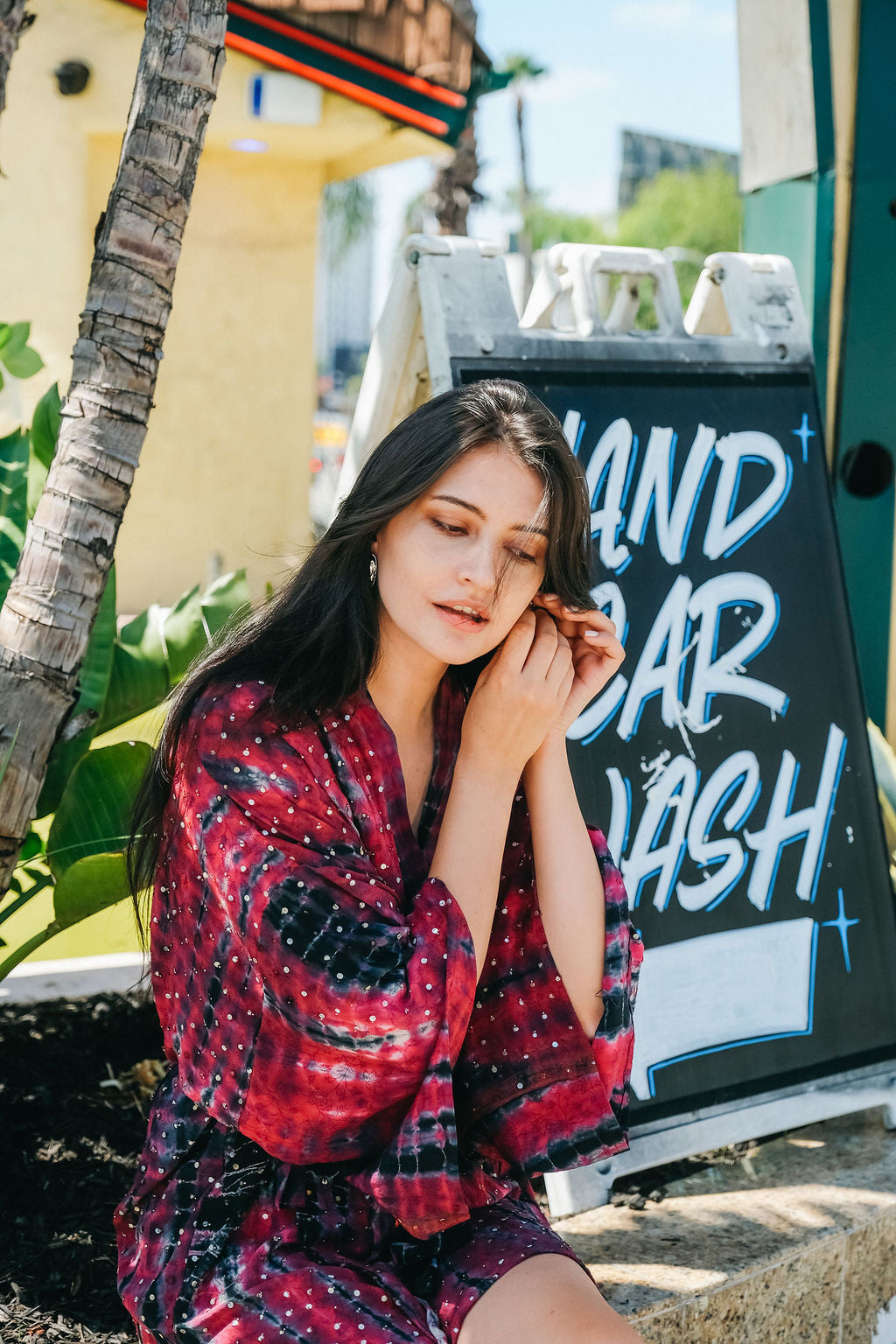 Kimono Wrap Dress - Sunset