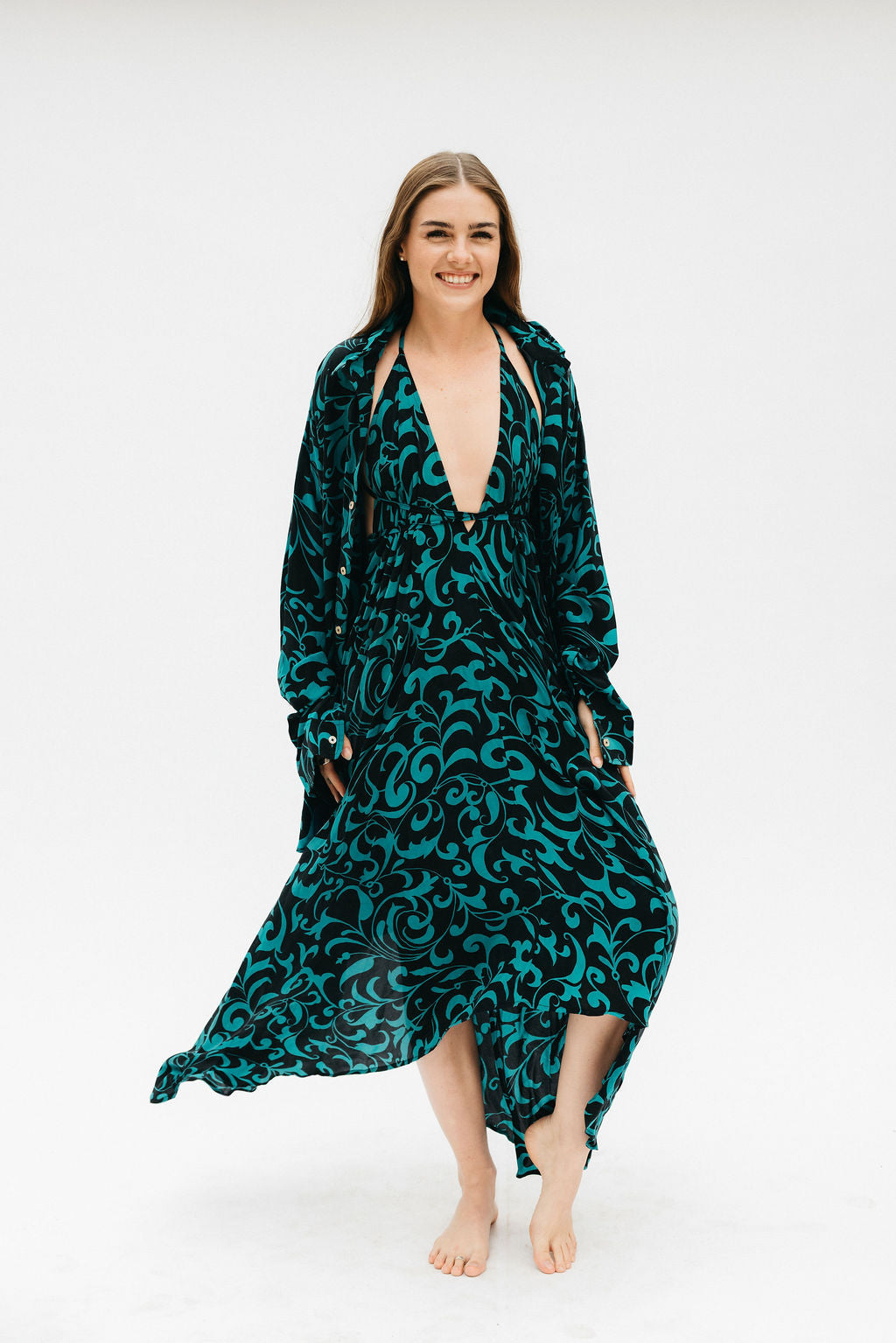 Sun Child Classic Silk Dress - Canyon Rose