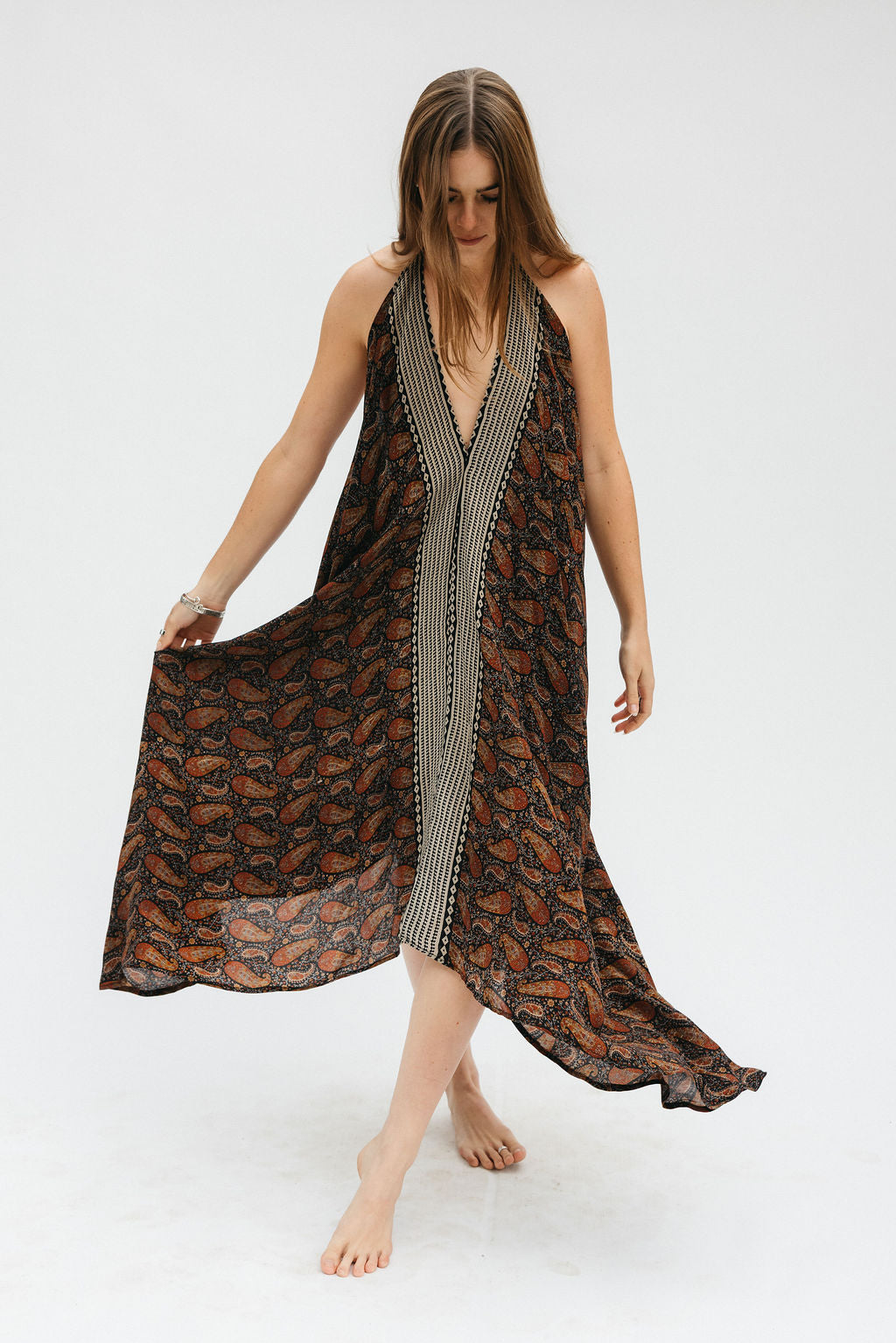Sun Child Classic Silk Dress - Malibu Rose