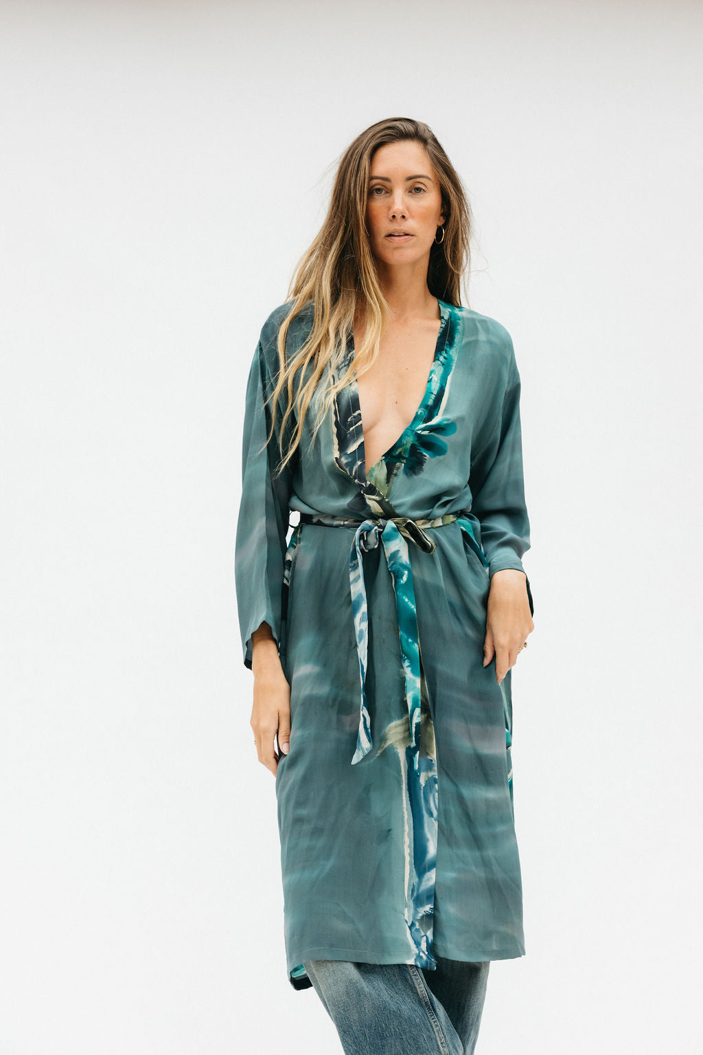 Long Jacket With Belt - Ohia