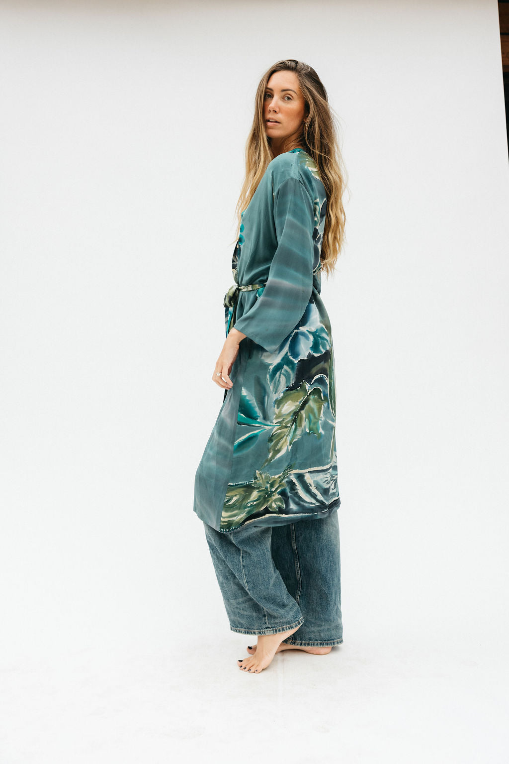Long Jacket With Belt - Ohia