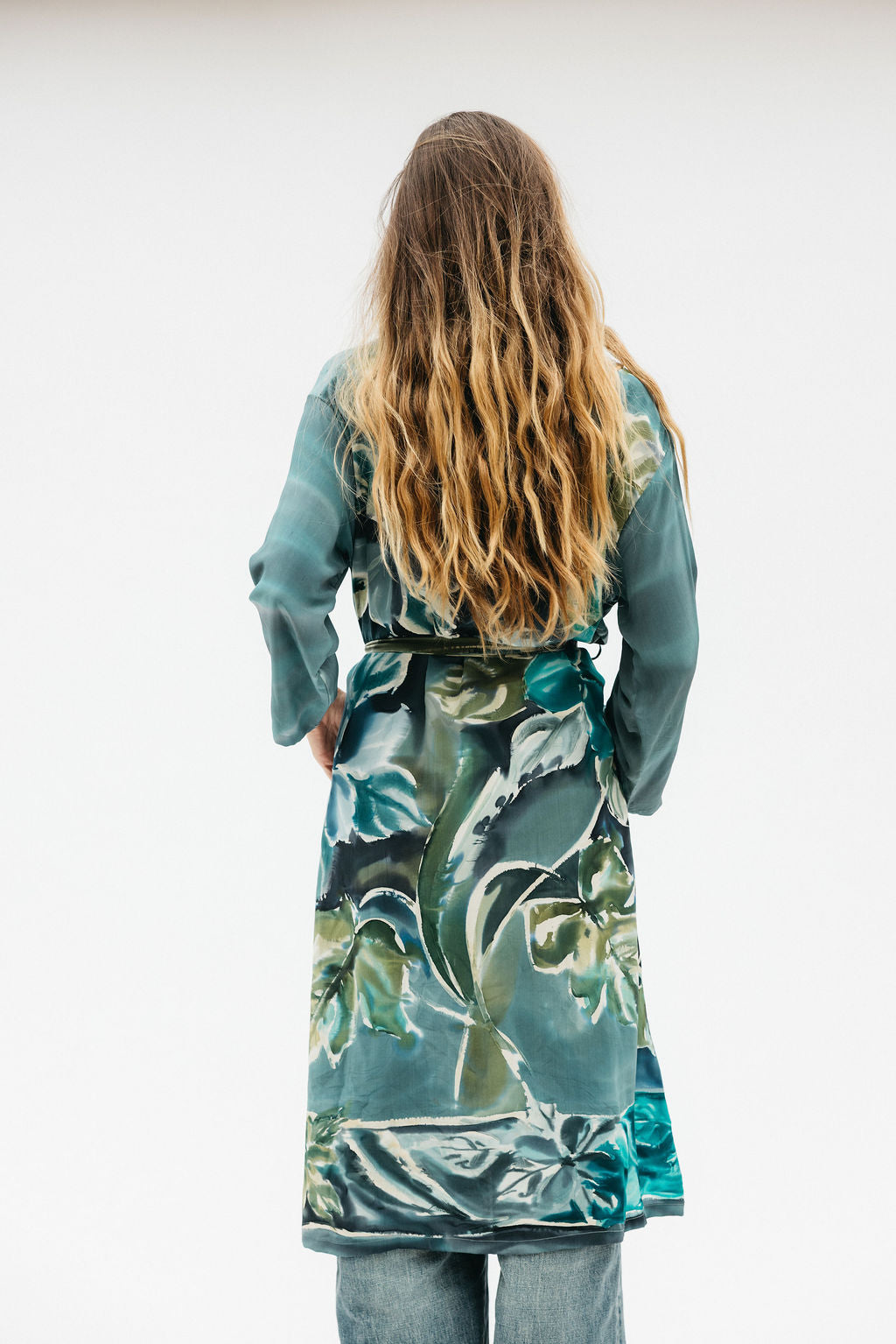 Long Jacket With Belt - Ohia
