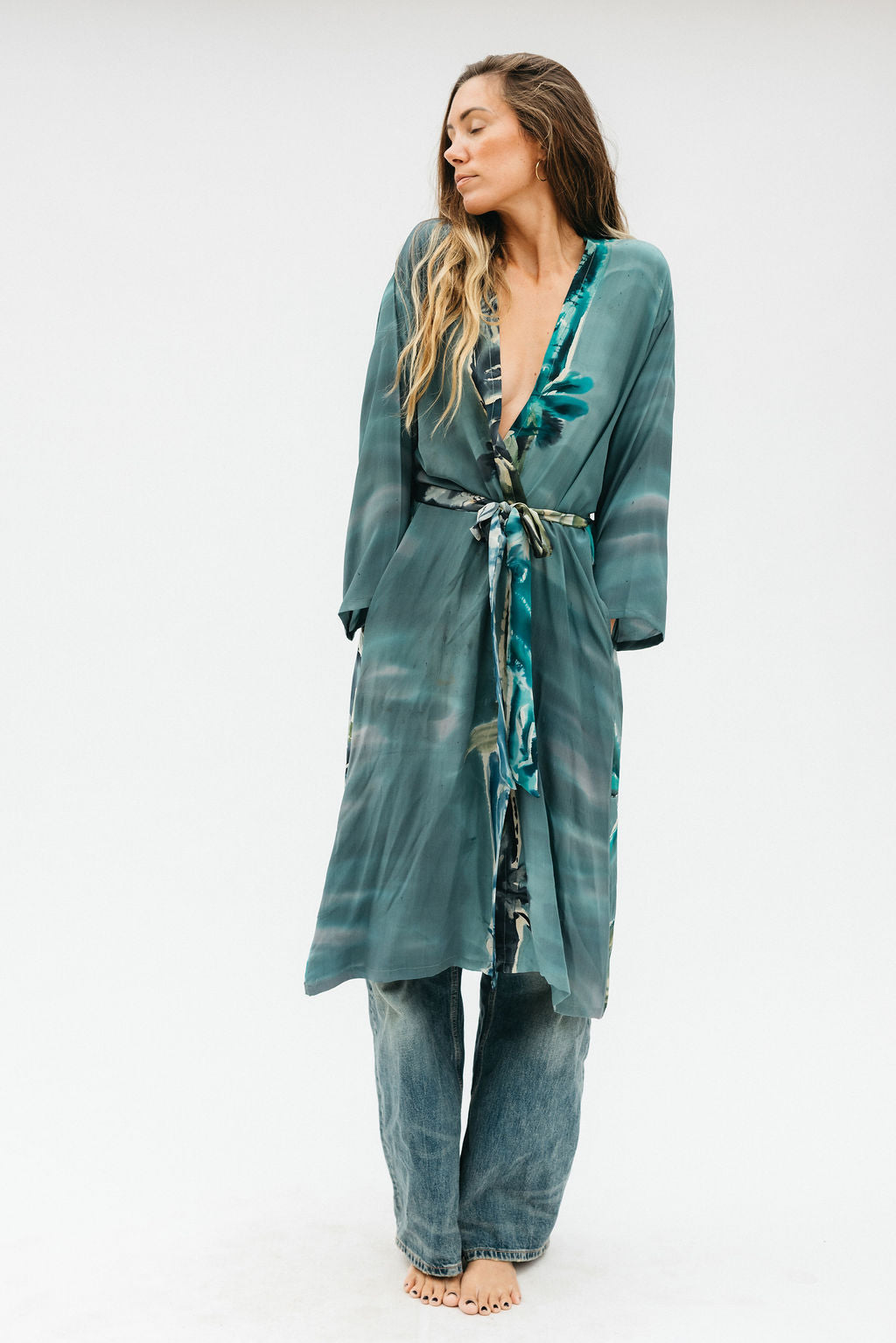 Long Jacket With Belt - Ohia