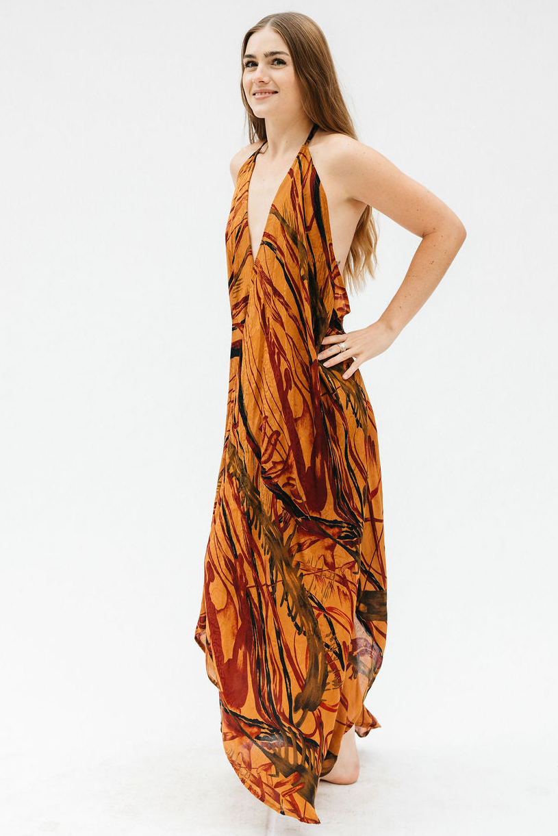 Sun Child Classic Silk Dress - Malibu Dream
