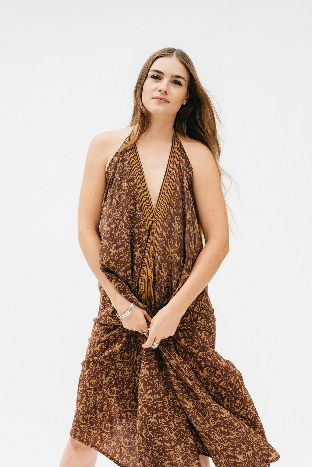 Sun Child Classic Silk Dress - Topanga Rose