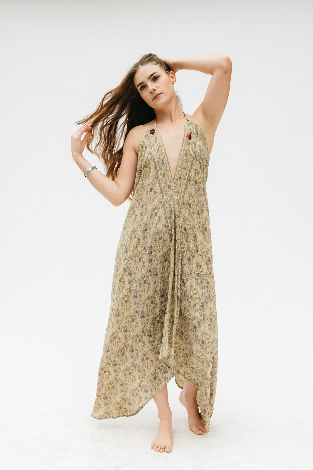 Sun Child Classic Silk Dress - Topanga Gold