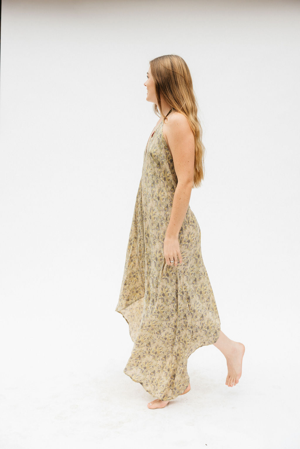 Sun Child Classic Silk Dress - Topanga Gold