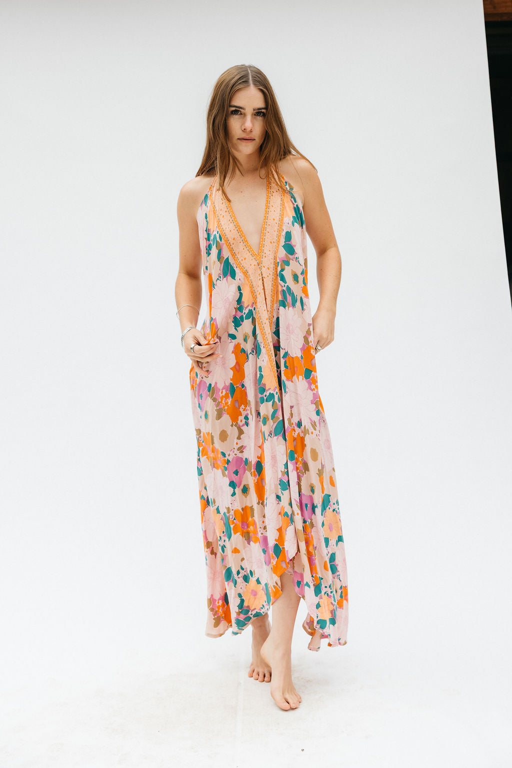 Sun Child Classic Silk Dress - Laurel Rose