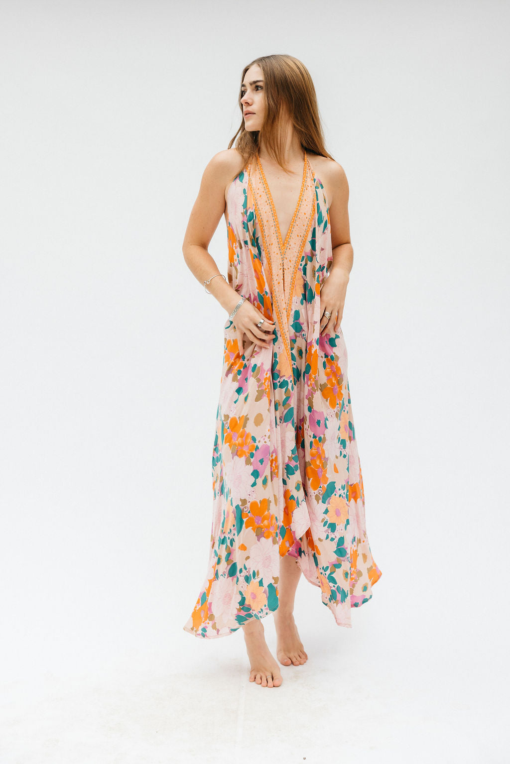 Sun Child Classic Silk Dress - Laurel Rose