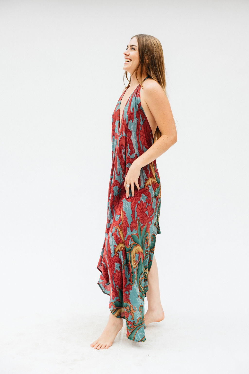 Sun Child Classic Silk Dress - Hollywood Rose