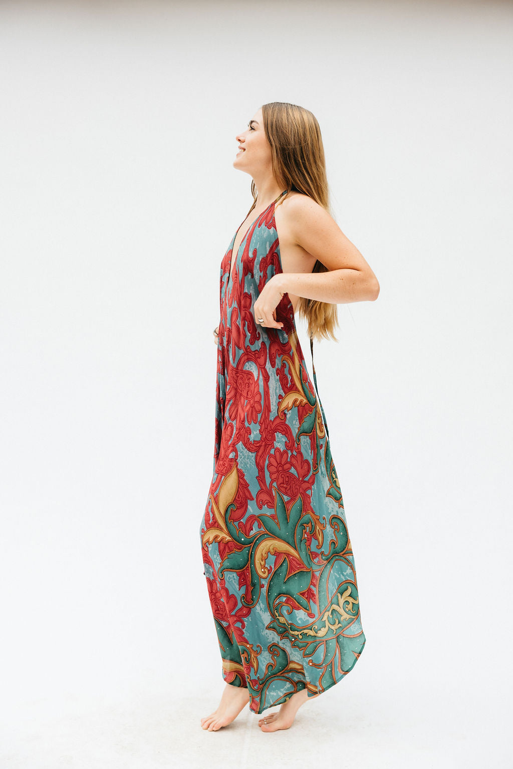 Sun Child Classic Silk Dress - Hollywood Rose