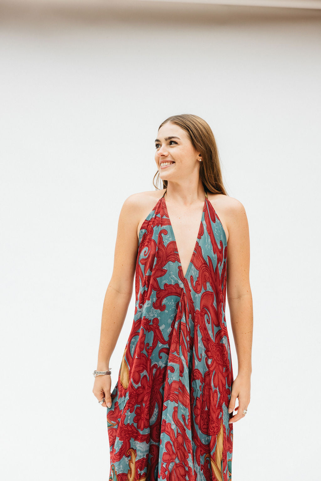 Sun Child Classic Silk Dress - Hollywood Rose