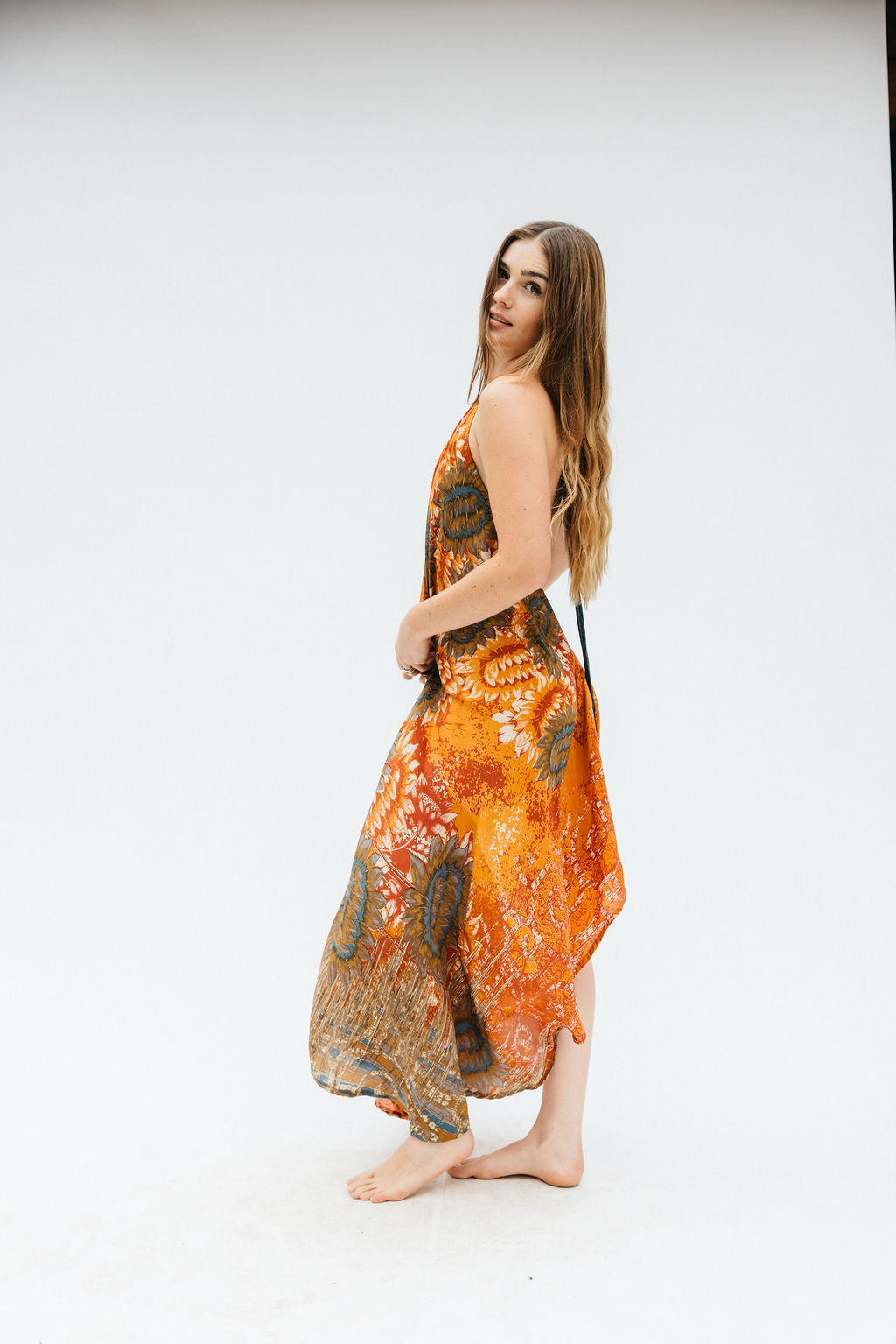Sun Child Classic Silk Dress - Sunset Love