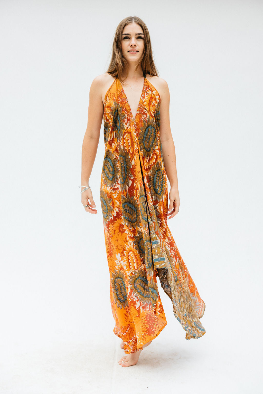 Sun Child Classic Silk Dress - Sunset Love