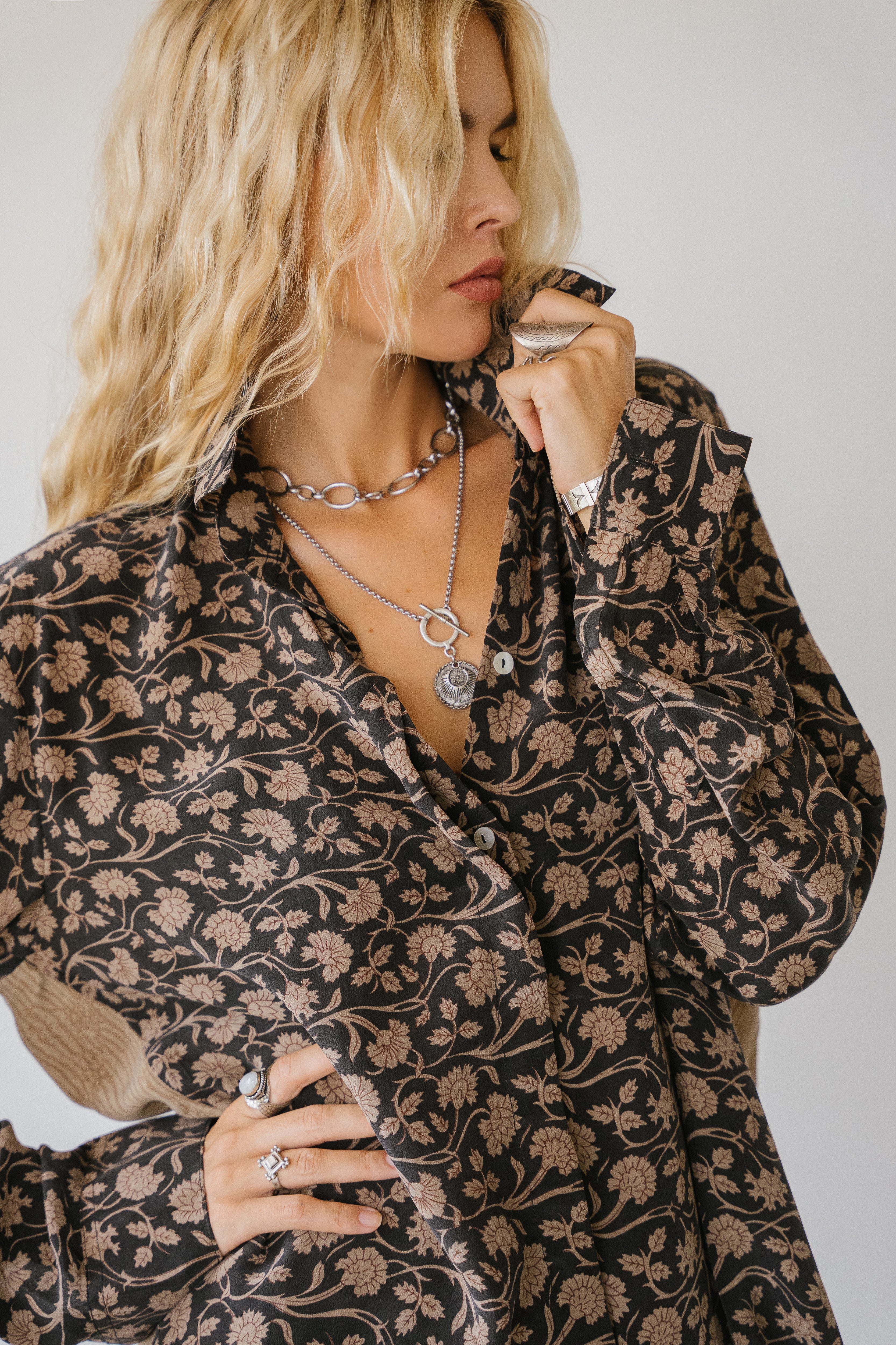 Open Back Boyfriend Shirt - Jane