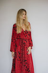 Long Jacket With Belt - Cherry