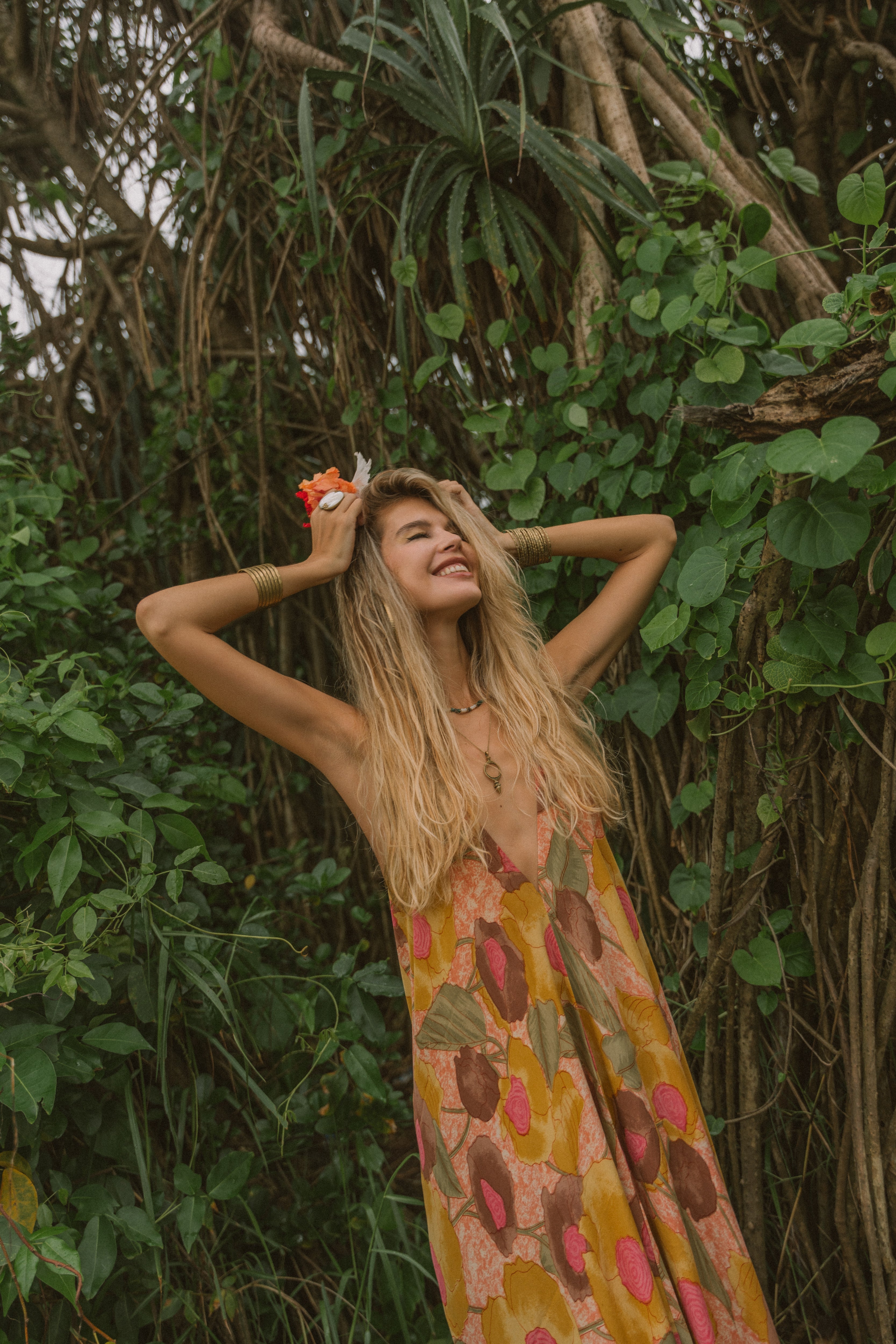 Sun Child Classic Silk Dress - Passionfruit