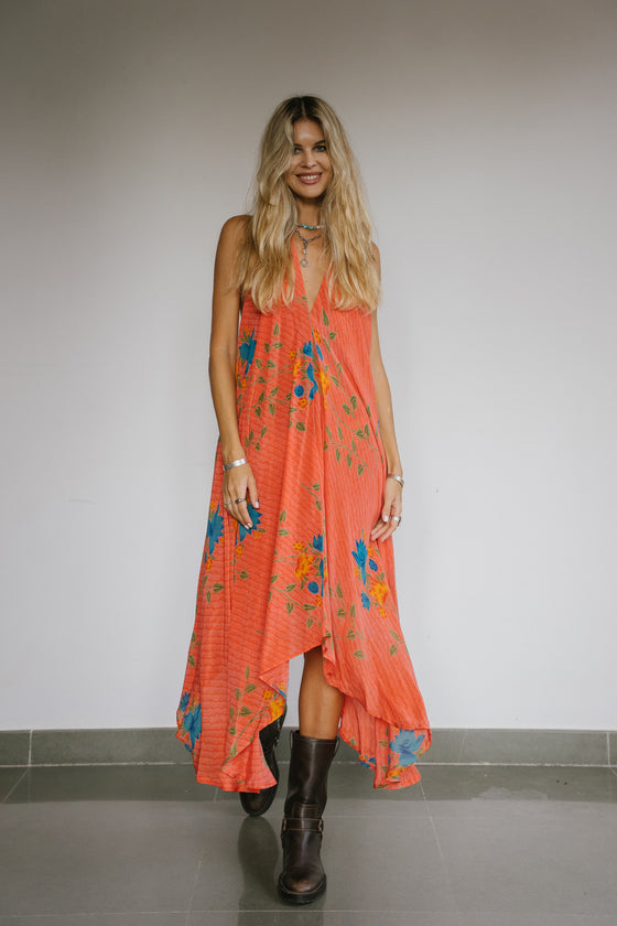 Sun Child Classic Silk Dress - Creamsicle