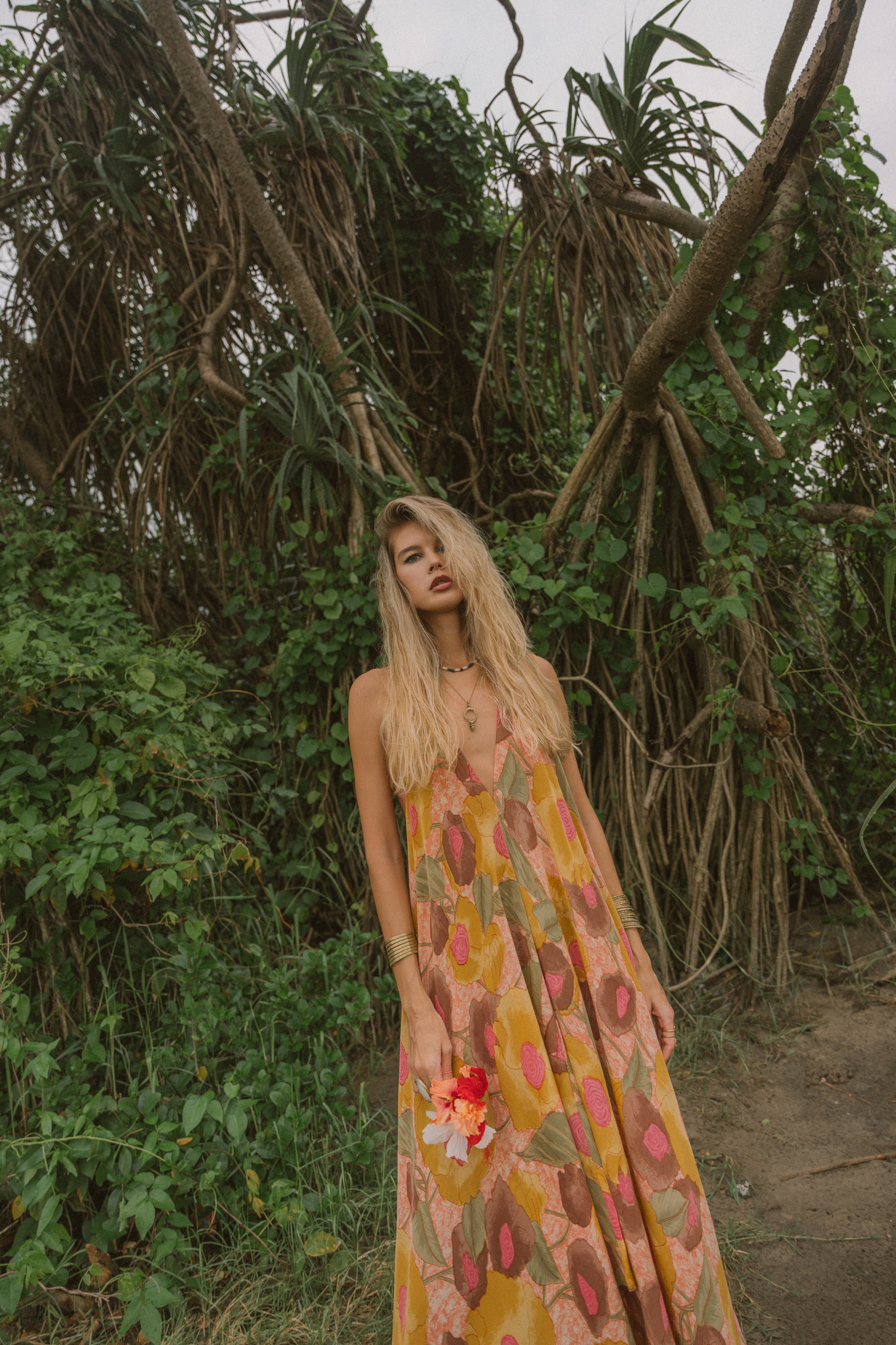 Sun Child Classic Silk Dress - Passionfruit