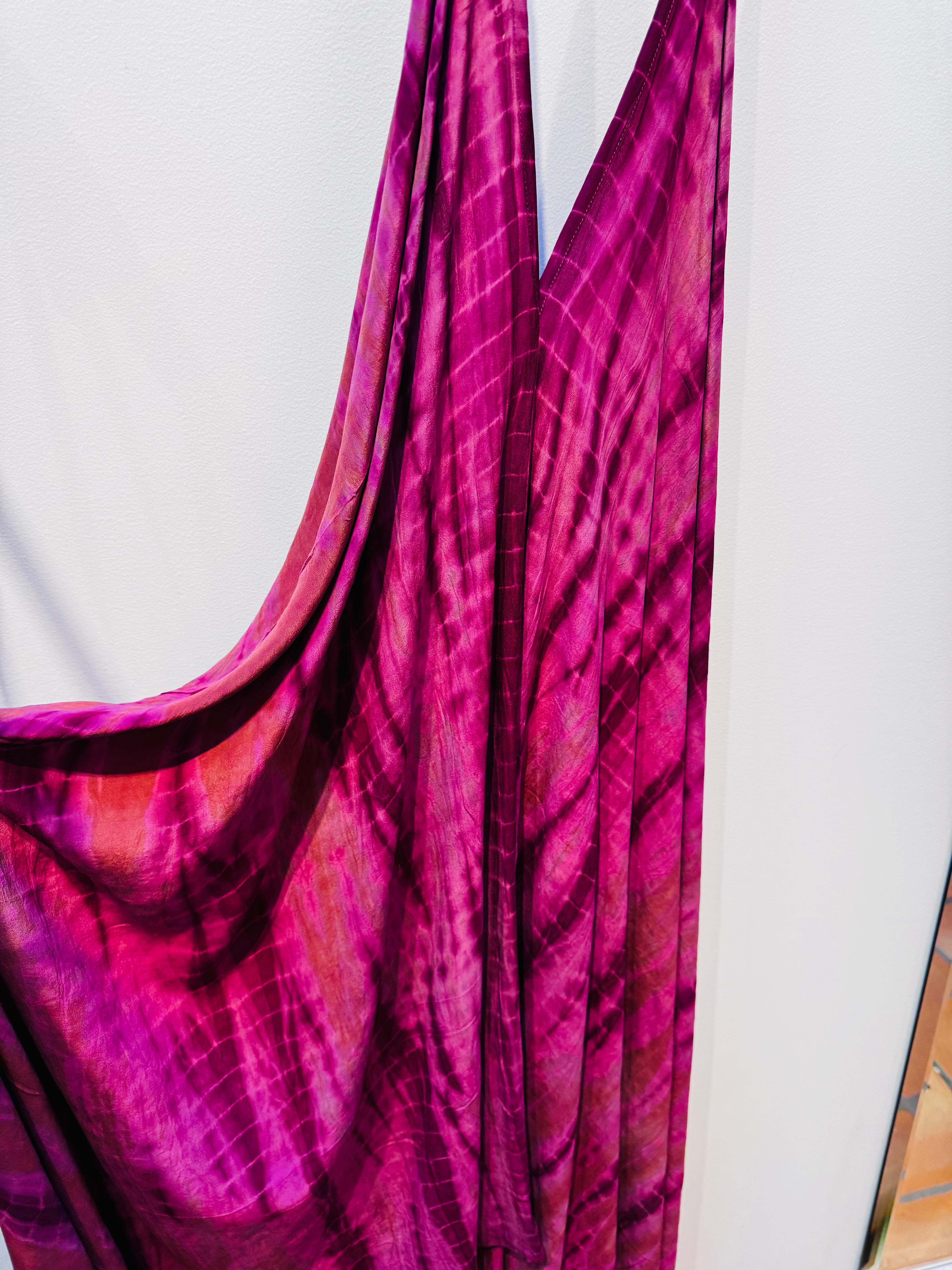 Sun Child Classic Silk Dress - Peacock