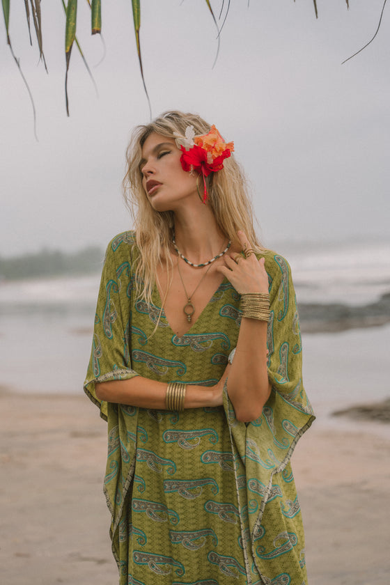 Long Caftan - Lime