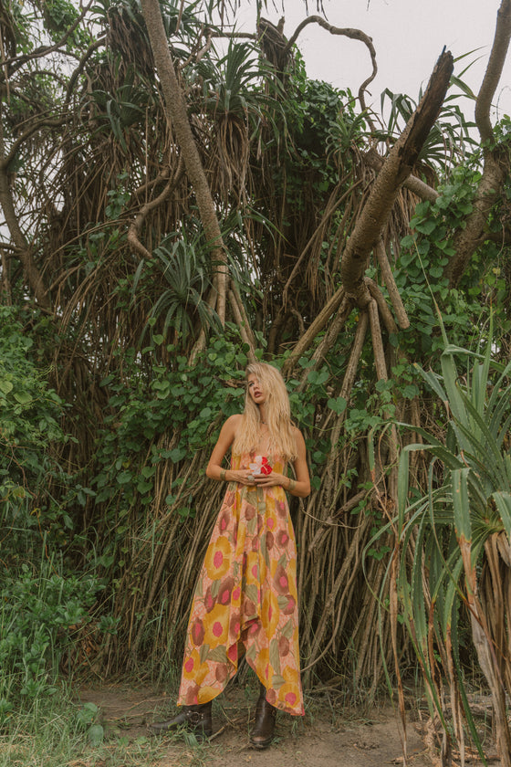 Sun Child Classic Silk Dress - Passionfruit