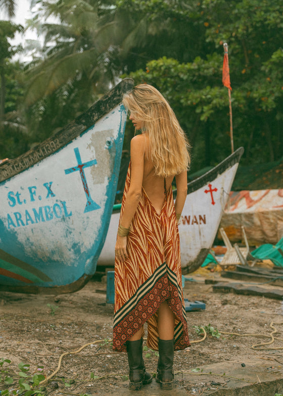 Sun Child Classic Silk Dress - Levi