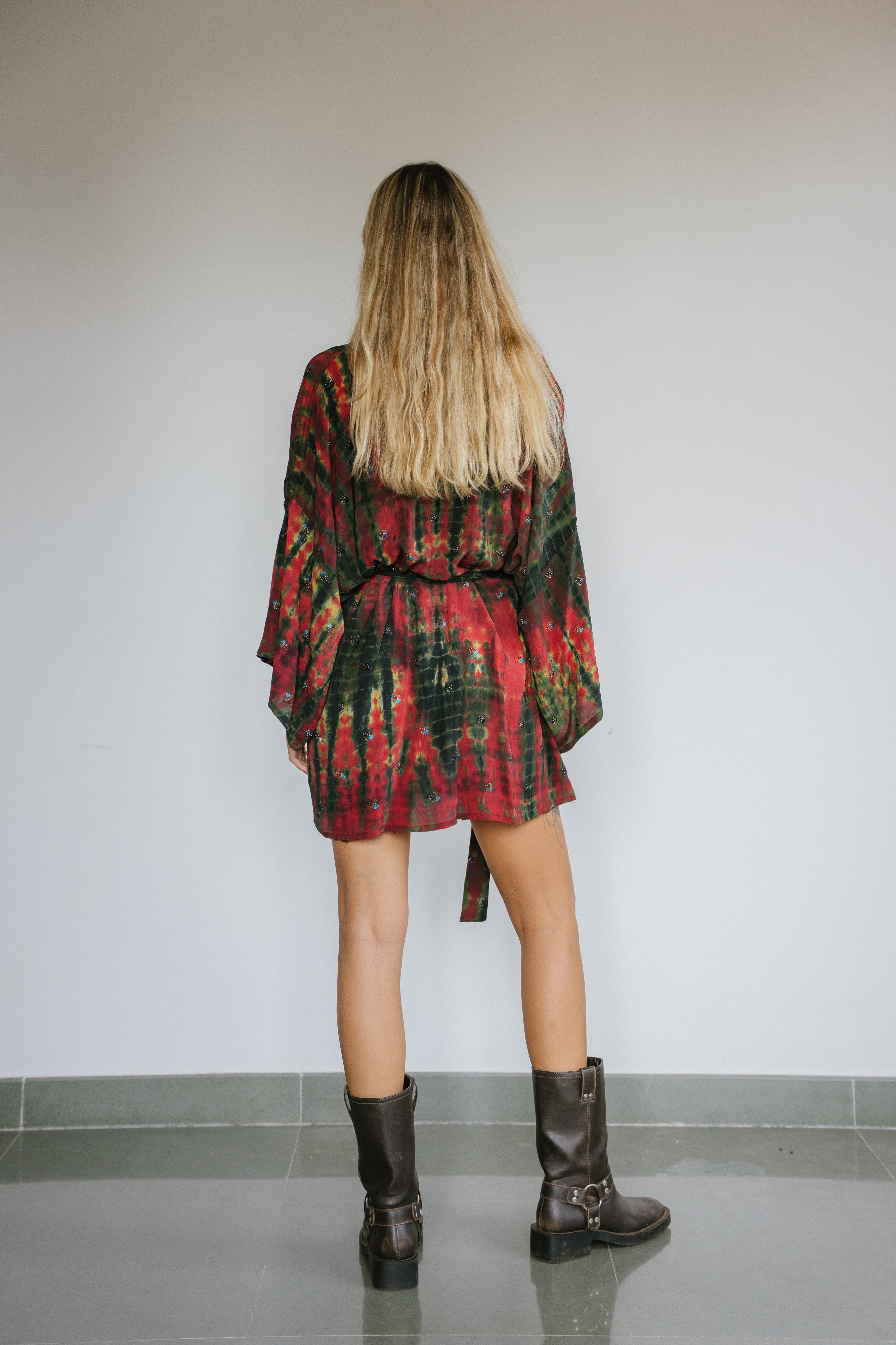 Kimono Wrap Dress - Lemon