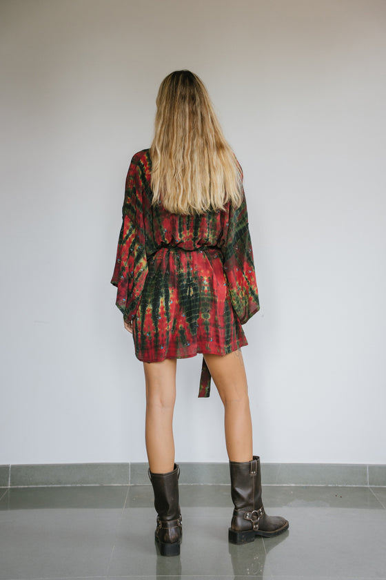 Kimono Wrap Dress - Lemon