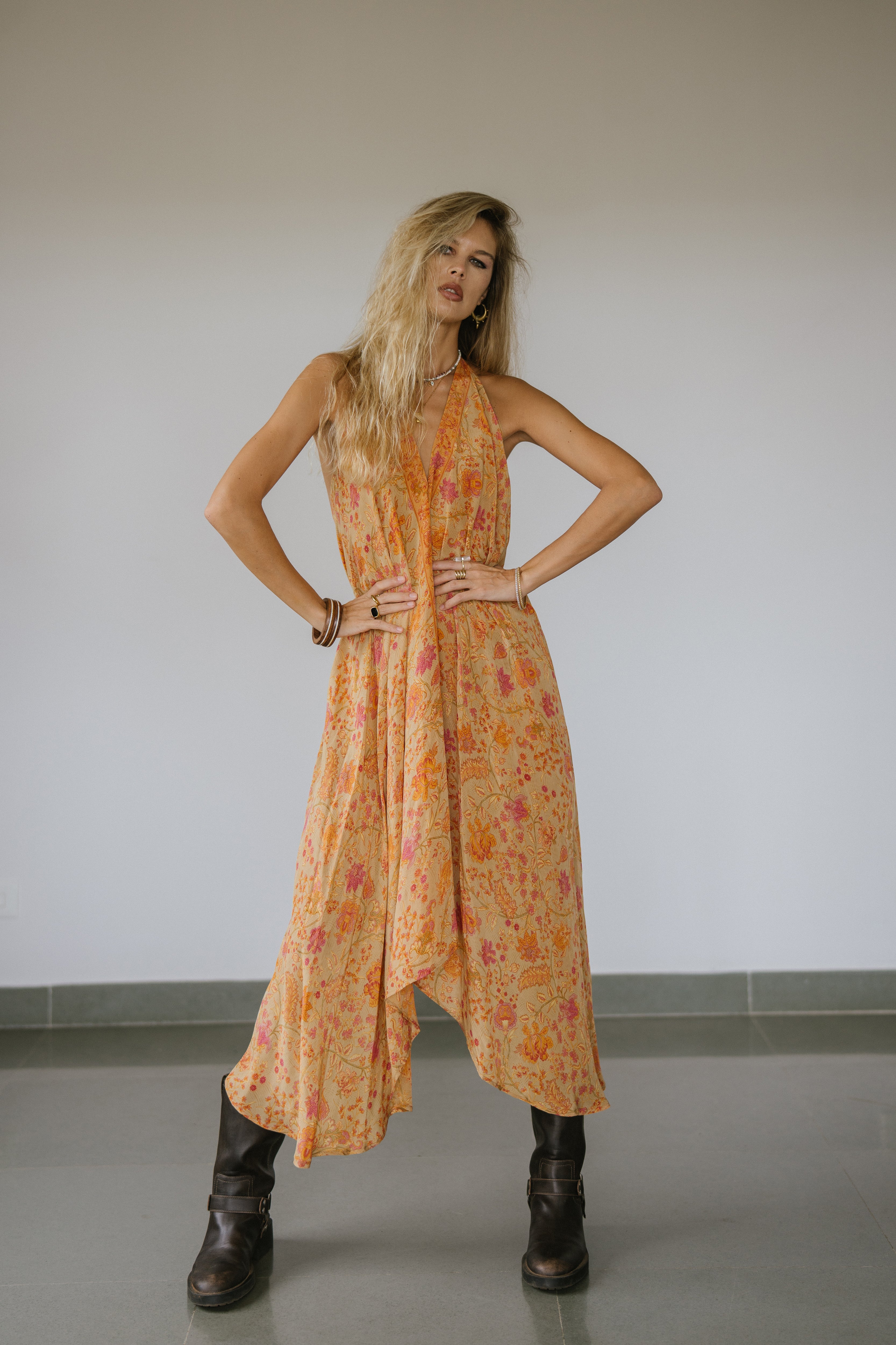Sun Child Classic Silk Dress - One of a Kind - Botanique