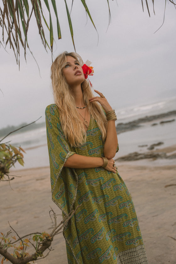 Long Caftan - Lime