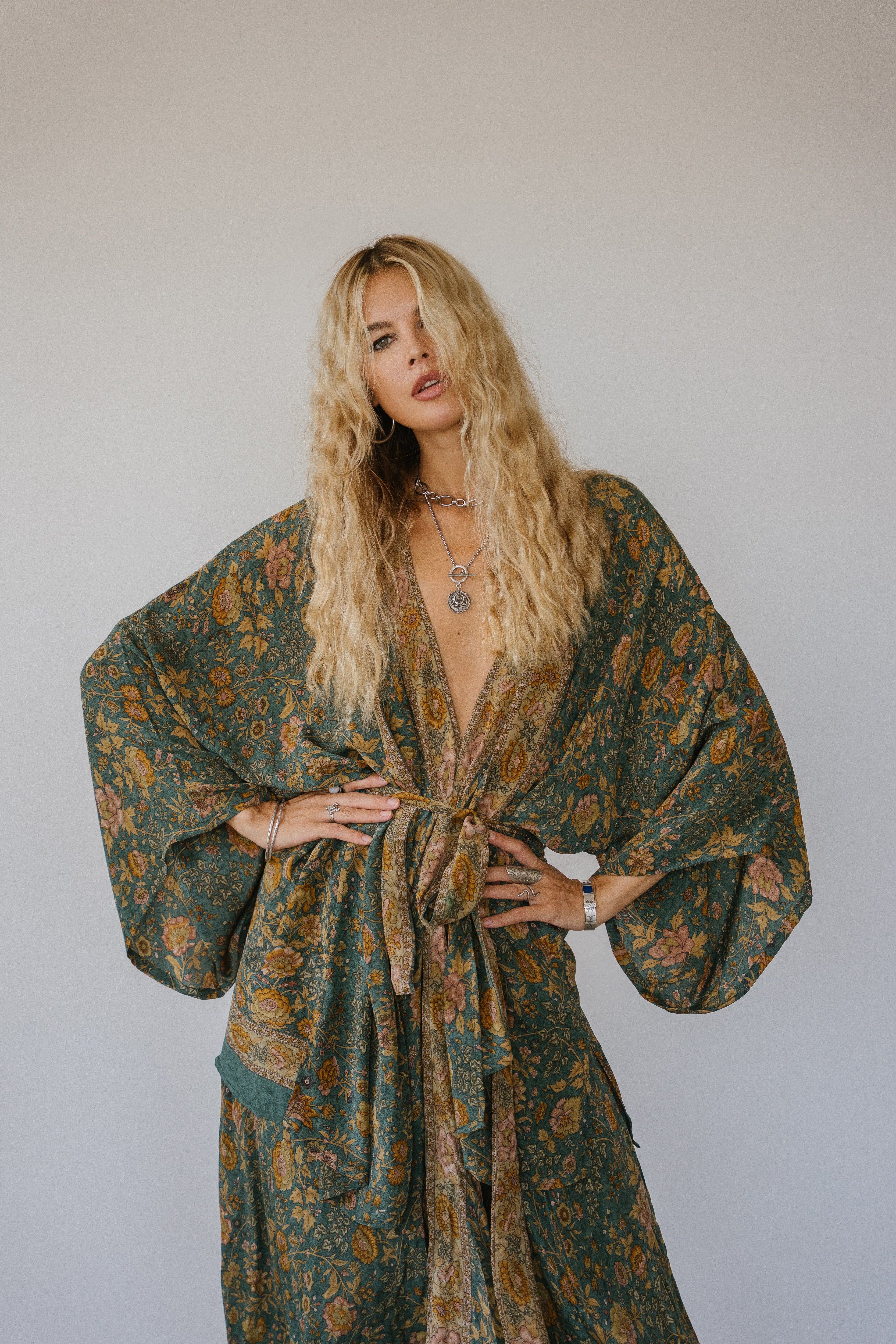 Kimono Wrap Dress - Rose