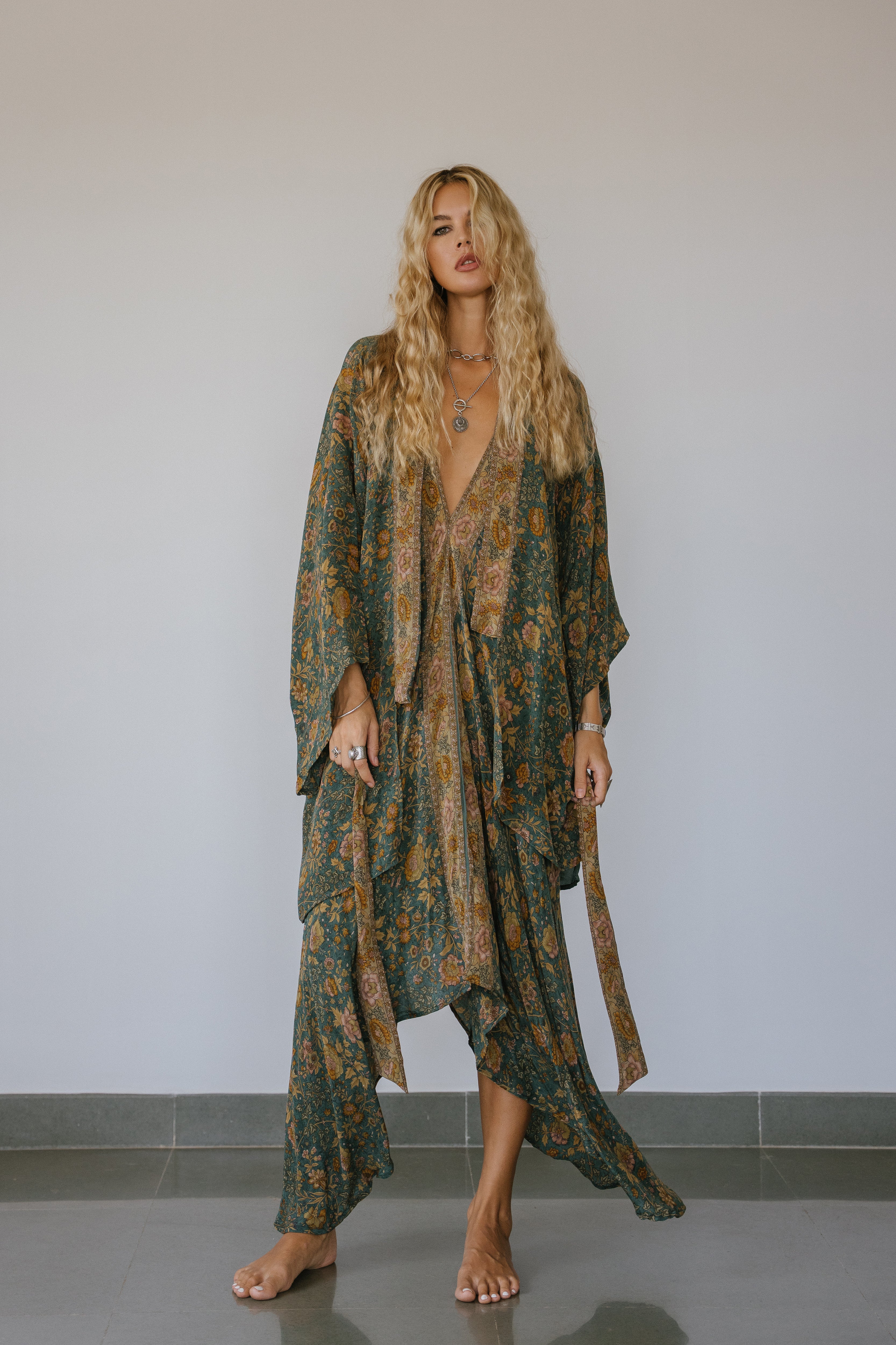 Kimono Wrap Dress - Rose