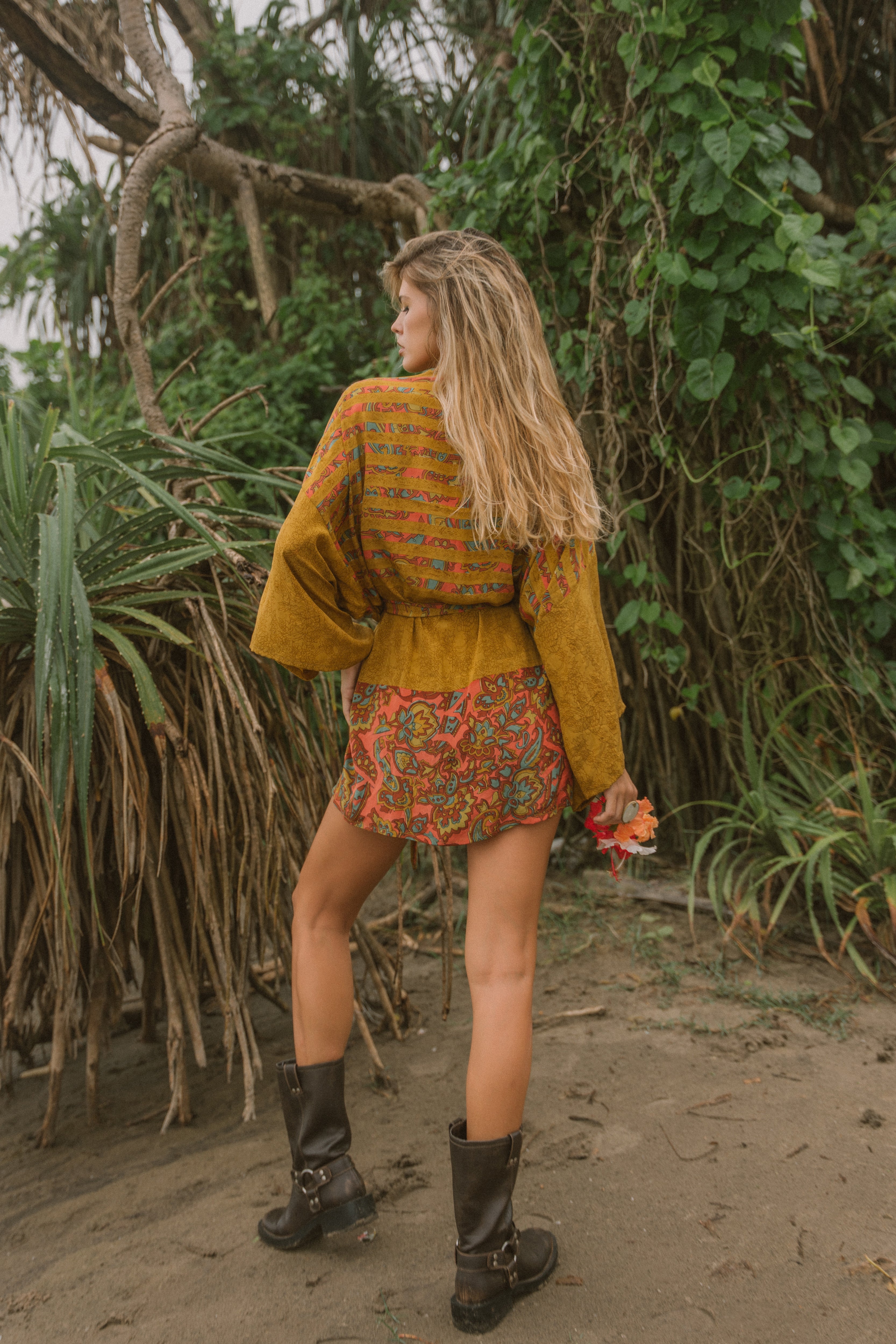 Kimono Wrap Dress - Citrus