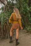 Kimono Wrap Dress - Citrus