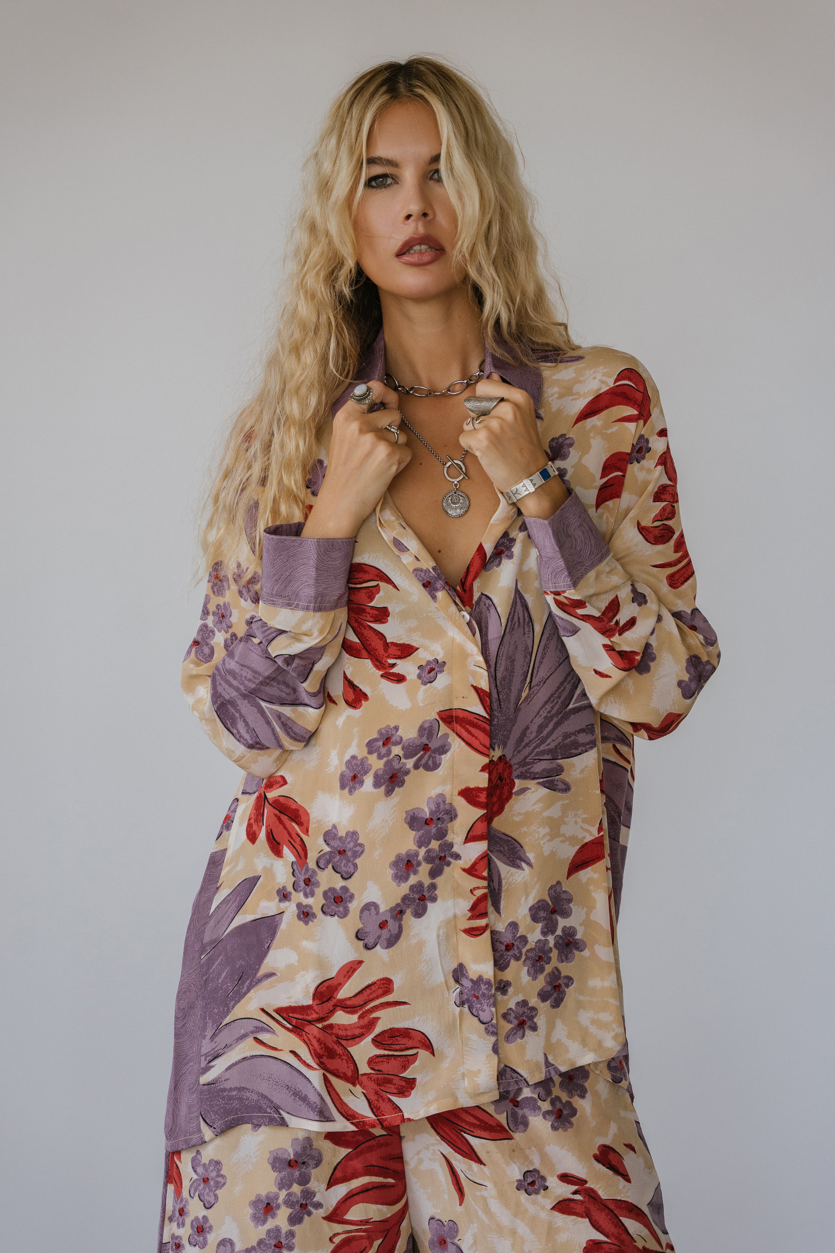 Open Back Boyfriend Shirt - Gala