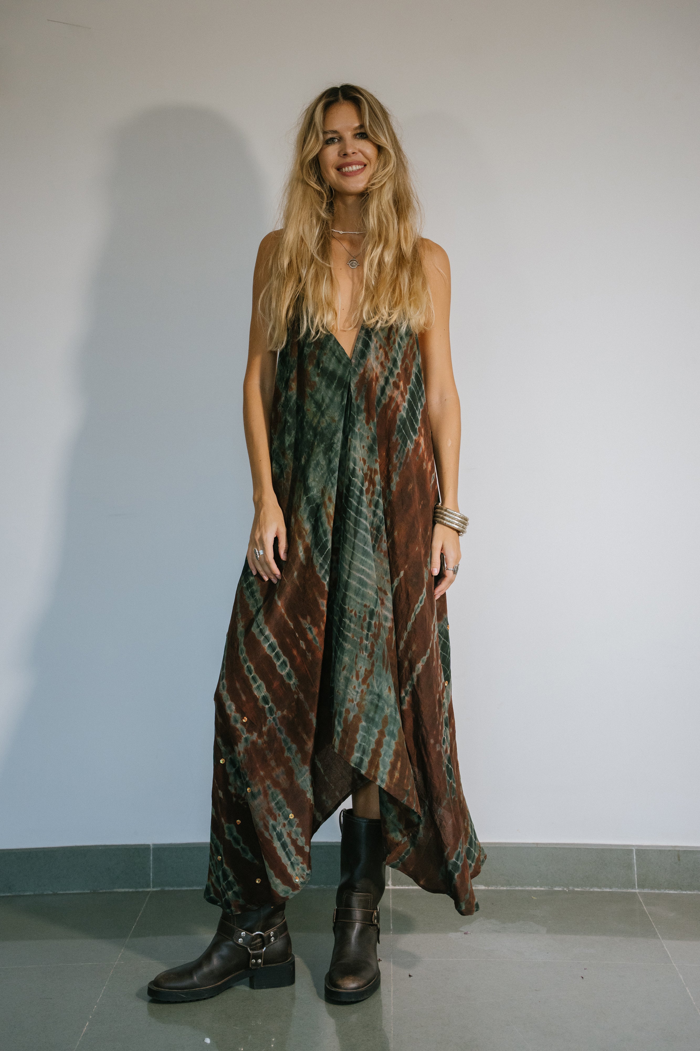 Sun Child Classic Silk Dress - Rosy