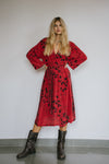 Long Jacket With Belt - Cherry