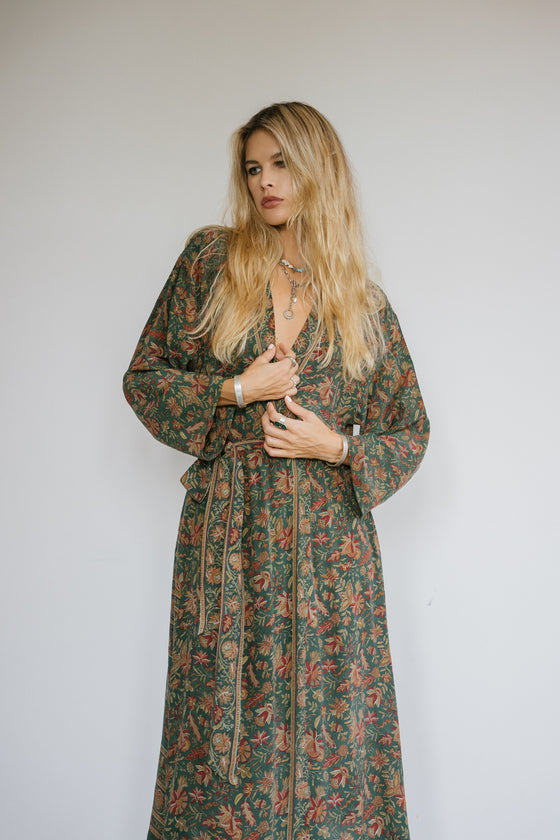 Long Jacket With Belt - Koi