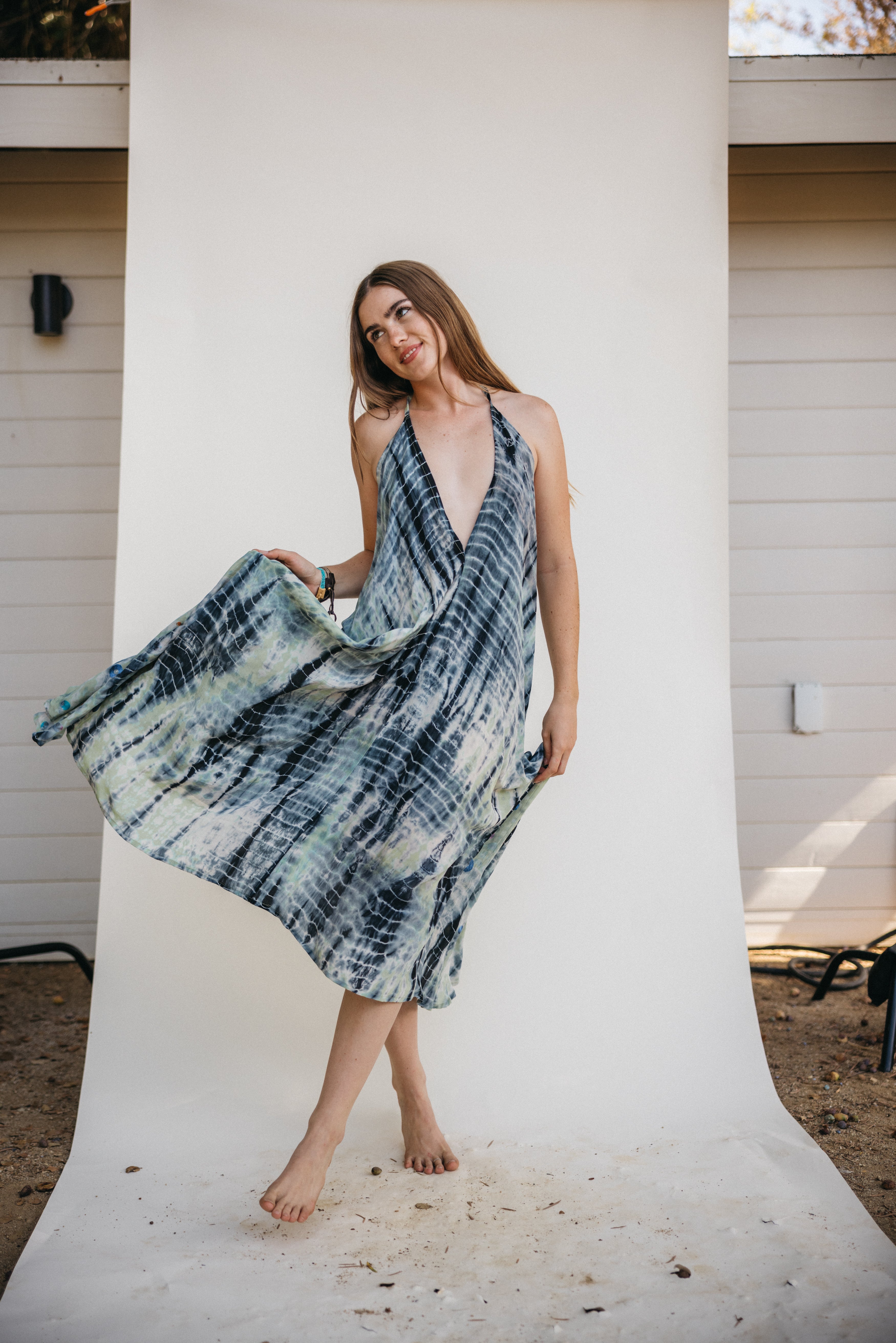 Sun Child Classic Silk Dress - Meadow