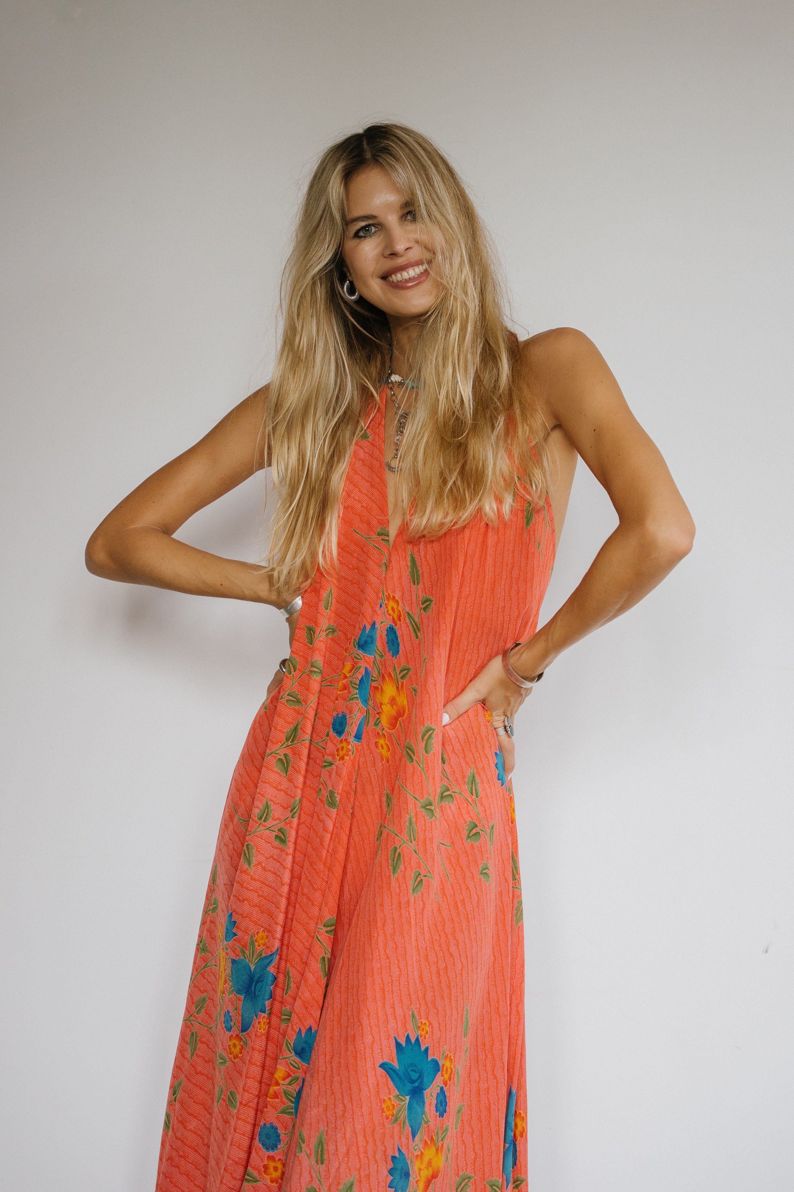 Sun Child Classic Silk Dress - Creamsicle