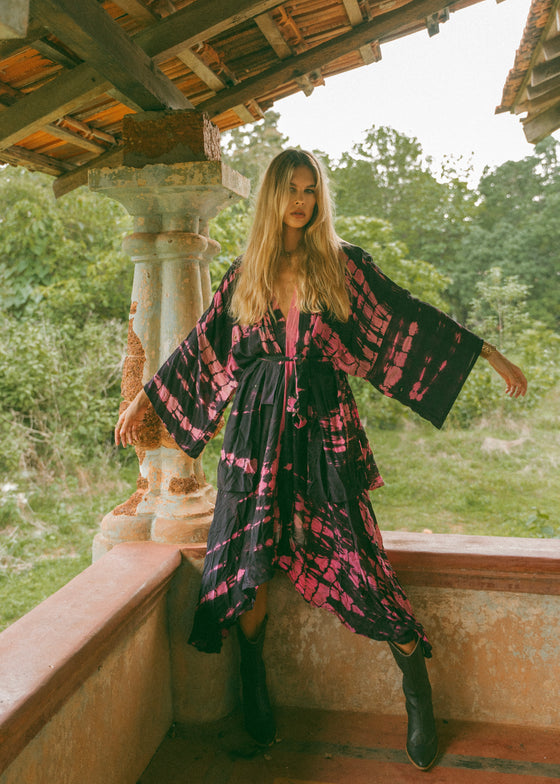 Kimono Wrap Dress - Royal