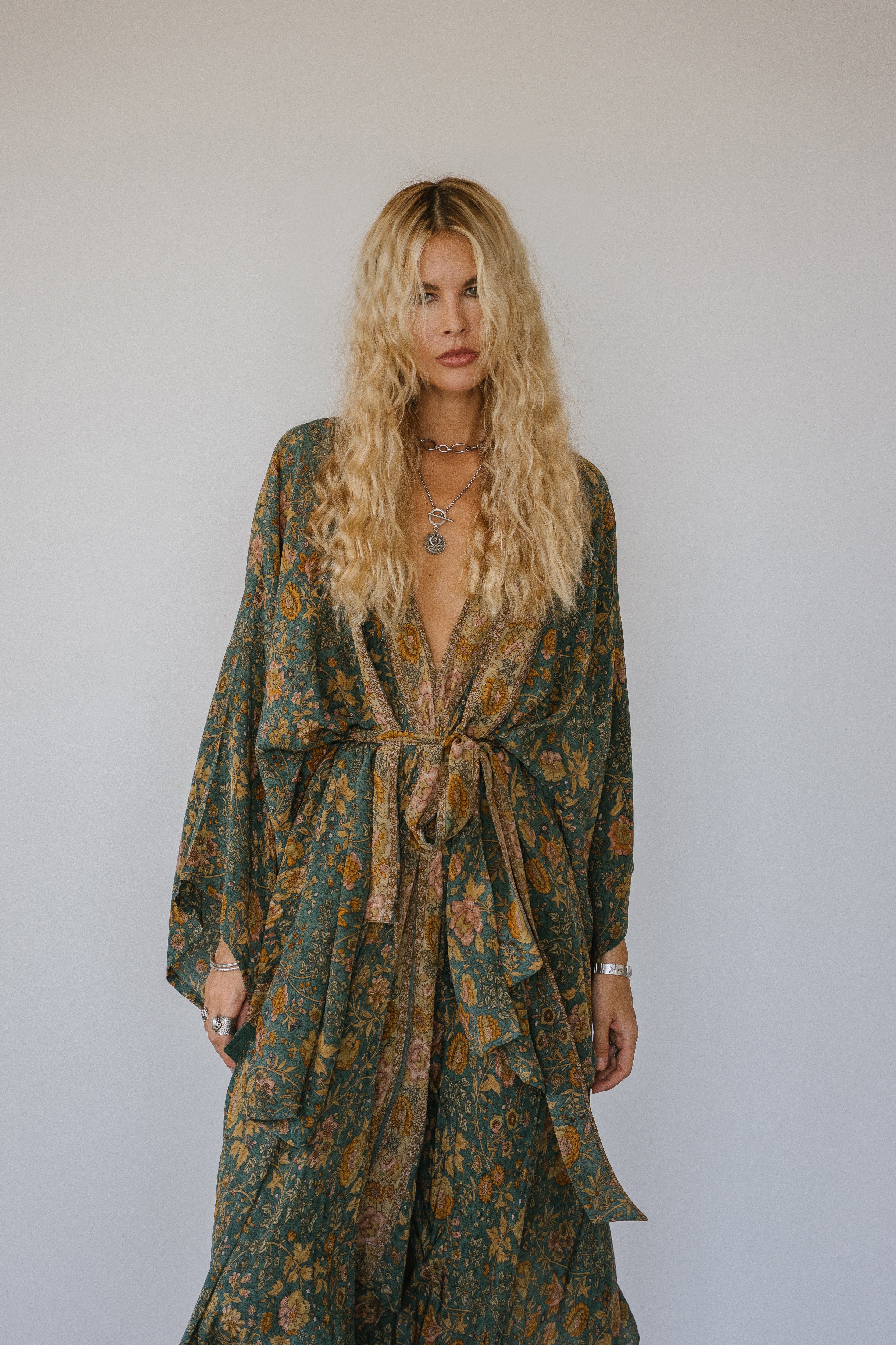 Kimono Wrap Dress - Rose