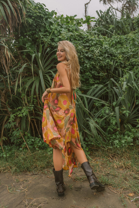 Sun Child Classic Silk Dress - Passionfruit