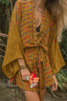  Kimono Wrap Dress - Citrus