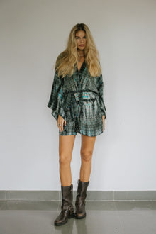  Kimono Wrap Dress - Blue City